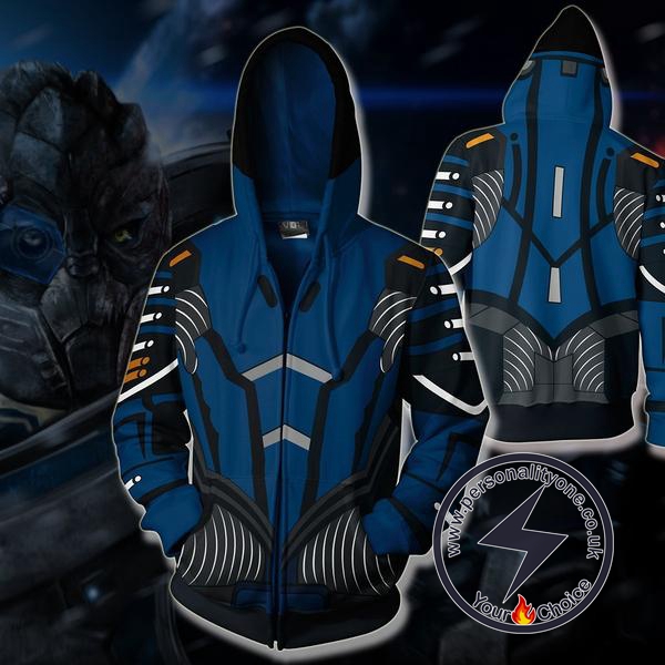 Mass Effect Garrus Vakarian Zip-up Hoodie - Latest 3D Garrus Vakarian Hoodie Jacket